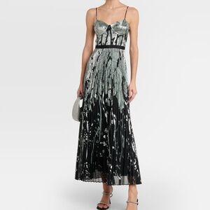 Simkhai NWT Brielle metallic bustier gown